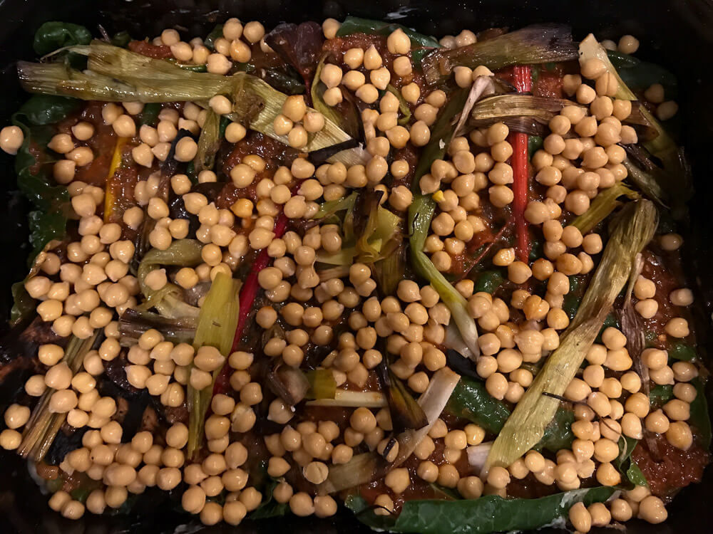 Hearty Chickpea and grilled Vegetable Lasagne
