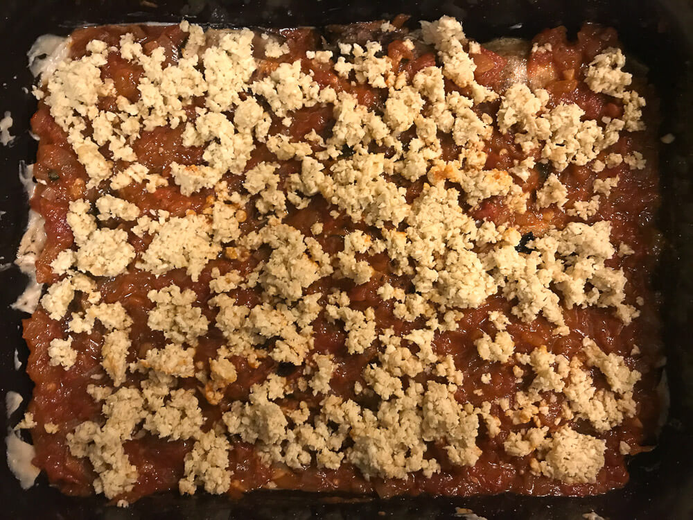 Hearty Chickpea and grilled Vegetable Lasagne