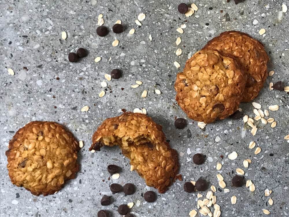Chocolate Chip and Oat Biscuits