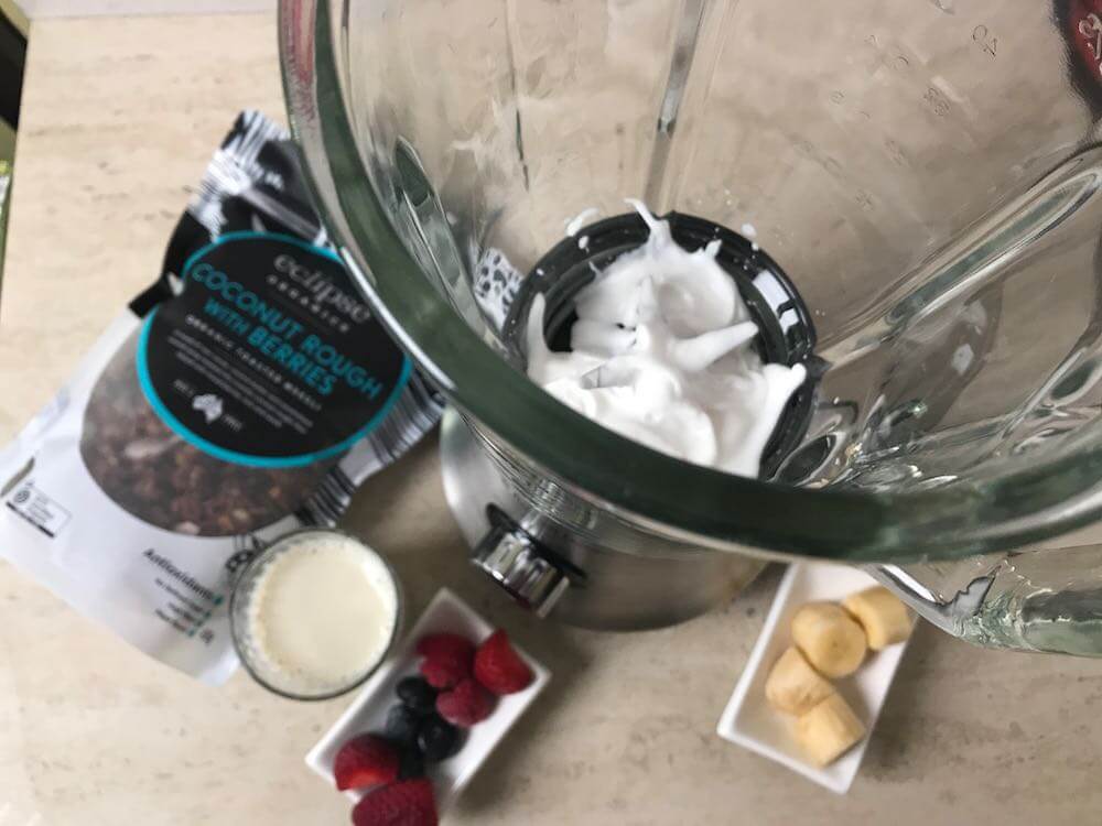 Antioxidant Packed Coconut Rough and Berry Smoothie Bowl