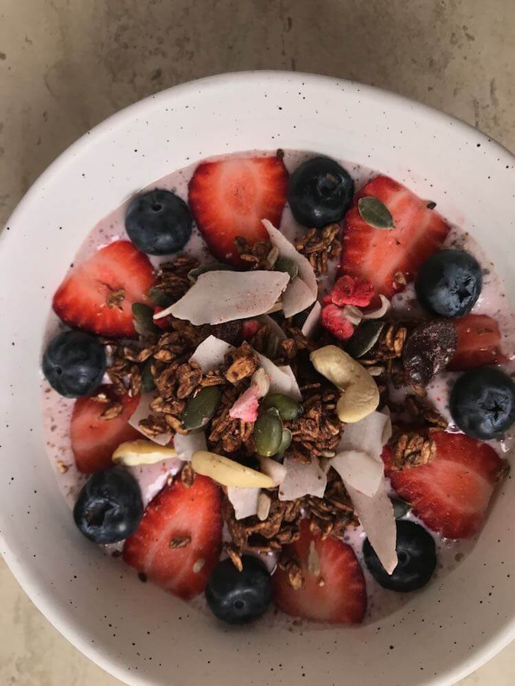 Antioxidant Packed Coconut Rough and Berry Smoothie Bowl