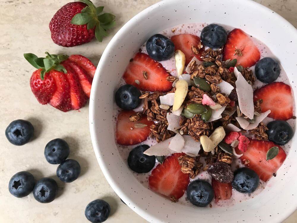 Antioxidant Packed Coconut Rough and Berry Smoothie Bowl