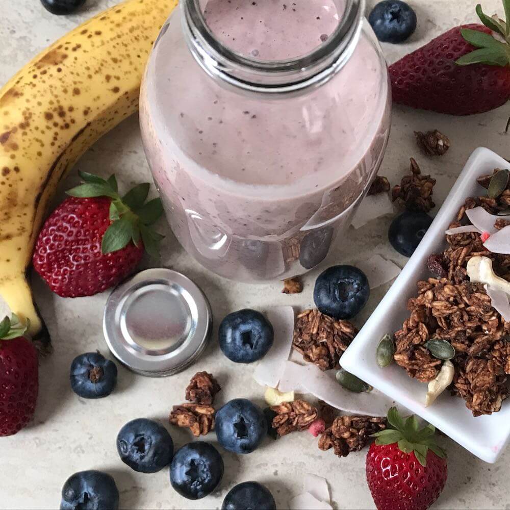 Antioxidant Packed Coconut Rough and Berry Smoothie Bowl